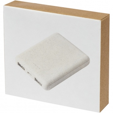 Logo trade promotional merchandise photo of: Asama 5000 mAh wheat straw power bank