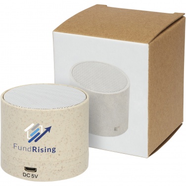 Logo trade promotional merchandise picture of: Kikai wheat straw Bluetooth® speaker