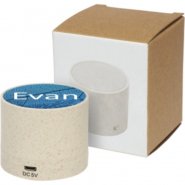 Logo trade promotional items image of: Kikai wheat straw Bluetooth® speaker