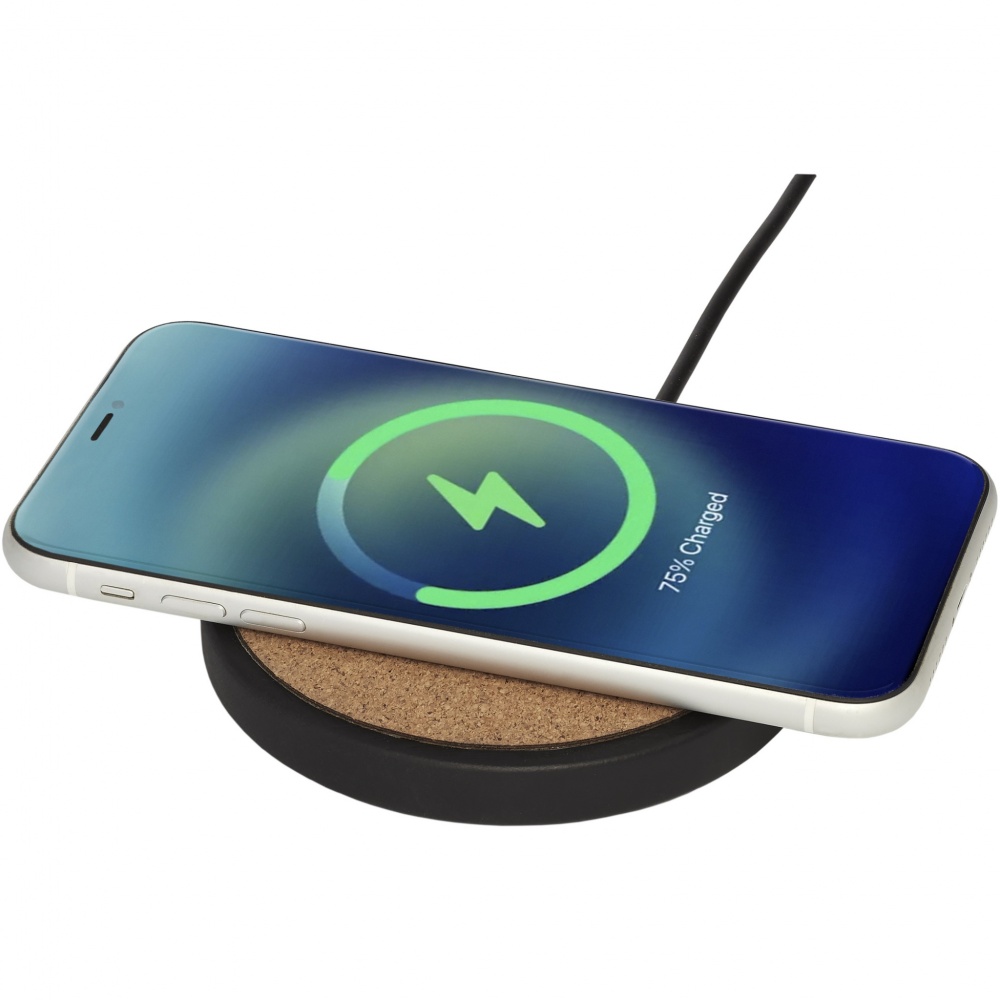 Logotrade promotional giveaway image of: Kivi 10W limestone/cork wireless charging pad