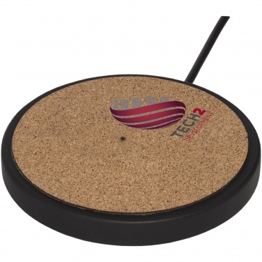 Logotrade promotional giveaway picture of: Kivi 10W limestone/cork wireless charging pad