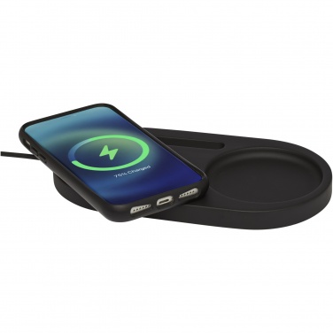 Logo trade promotional merchandise image of: Klip 5W wireless charging desk organizer