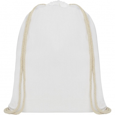 Logo trade promotional giveaway photo of: Oregon 140 g/m² cotton drawstring bag 5L