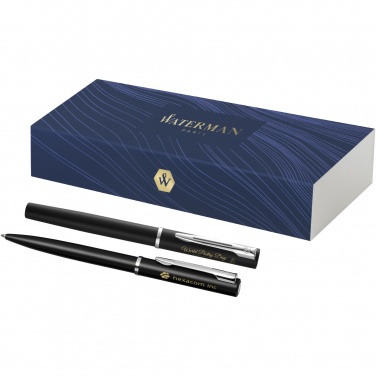 Logotrade promotional product picture of: Waterman Allure ballpoint and rollerball pen set