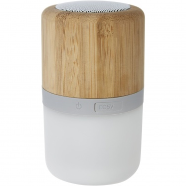 Logo trade promotional product photo of: Aurea bamboo Bluetooth® speaker with light 