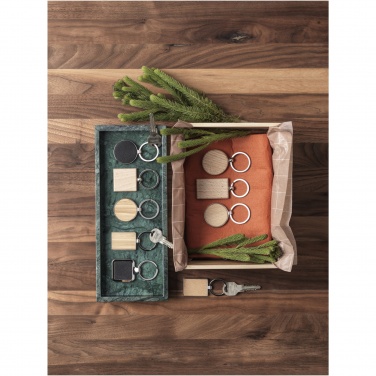 Logotrade corporate gift picture of: Gian beech wood rectangular keychain