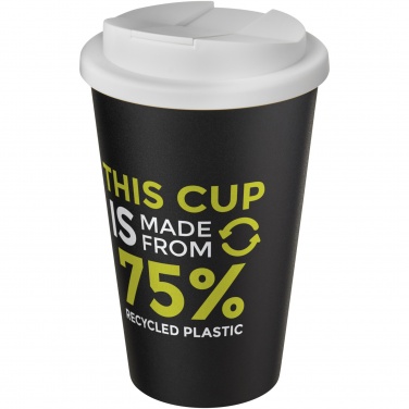 Logo trade business gift photo of: Americano® Eco 350 ml recycled tumbler with spill-proof lid