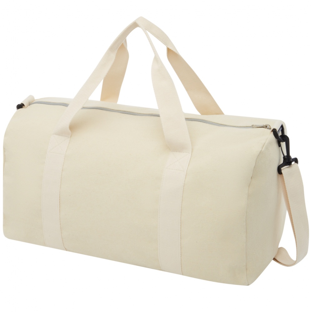 Logo trade promotional gifts image of: Pheebs 450 g/m² recycled cotton and polyester duffel bag 24L