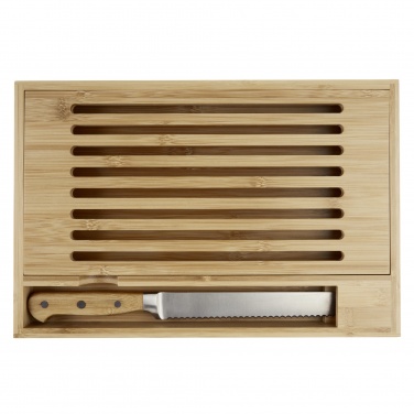 Logo trade corporate gifts picture of: Pao bamboo cutting board with knife