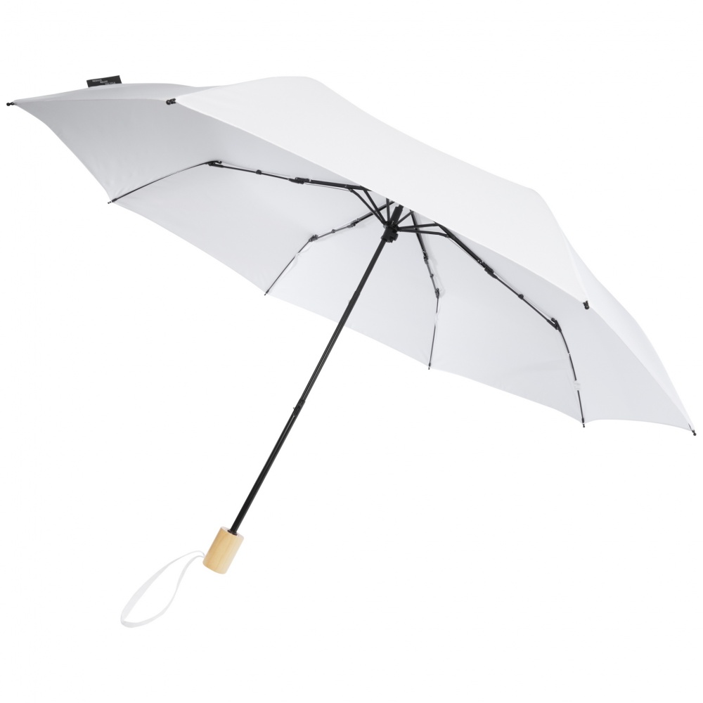 Logo trade promotional gifts picture of: Birgit 21'' foldable windproof recycled PET umbrella