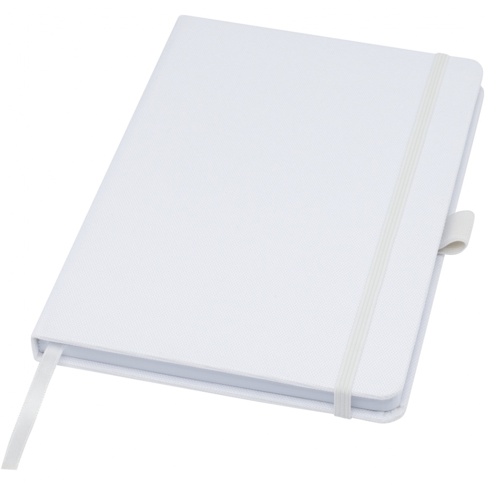 Logo trade promotional item photo of: Honua A5 recycled paper notebook with recycled PET cover