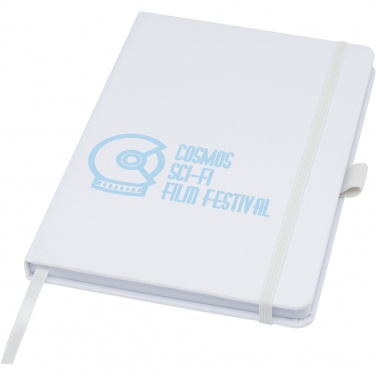 Logo trade promotional merchandise image of: Honua A5 recycled paper notebook with recycled PET cover