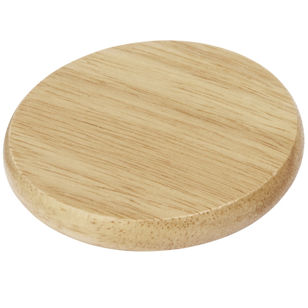 Logo trade promotional gift photo of: Scoll wooden coaster with bottle opener