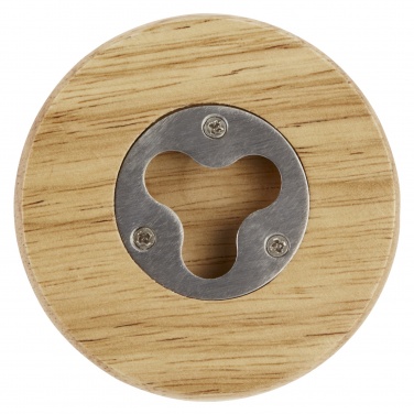 Logotrade promotional merchandise photo of: Scoll wooden coaster with bottle opener