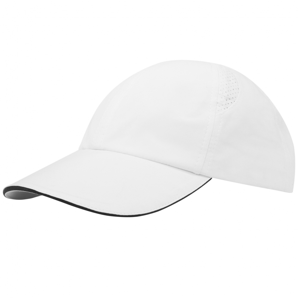Logo trade corporate gift photo of: Morion 6 panel GRS recycled cool fit sandwich cap