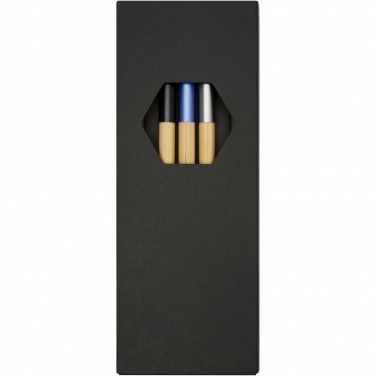 Logo trade business gifts image of: Kerf 3-piece bamboo pen set