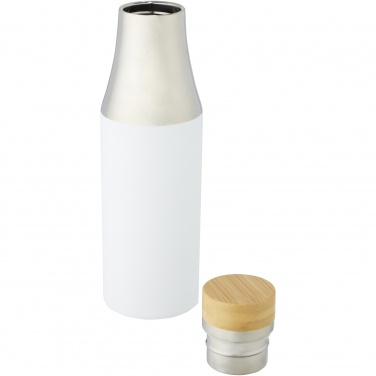 Logo trade promotional giveaways image of: Hulan 540 ml copper vacuum insulated stainless steel bottle with bamboo lid