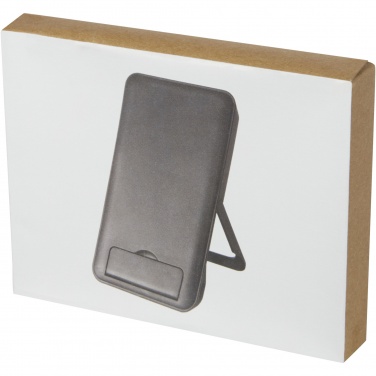 Logo trade promotional gifts picture of: Loop 10W recycled plastic wireless charging pad with phone stand