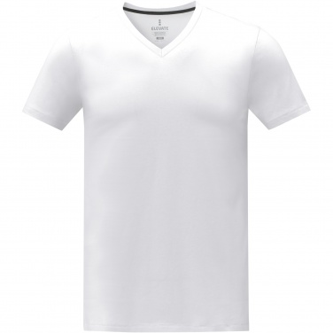 Logo trade promotional merchandise image of: Somoto short sleeve men's V-neck t-shirt 