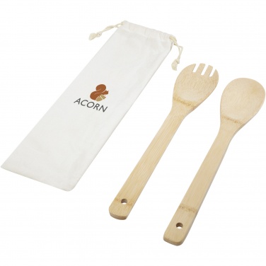 Logotrade promotional giveaway image of: Endiv bamboo salad spoon and fork