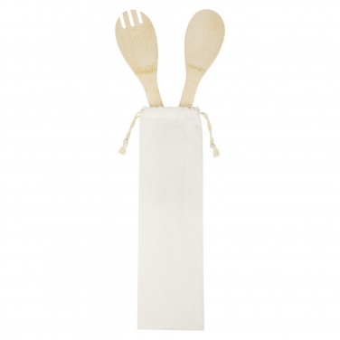 Logo trade business gift photo of: Endiv bamboo salad spoon and fork