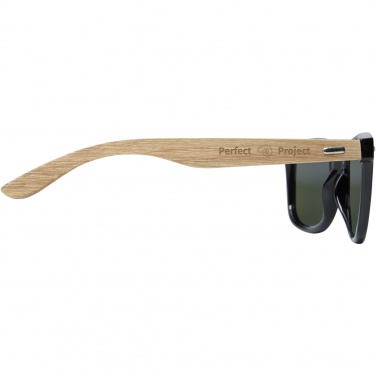 Logotrade promotional gifts photo of: Hiru rPET/wood mirrored polarized sunglasses in gift box