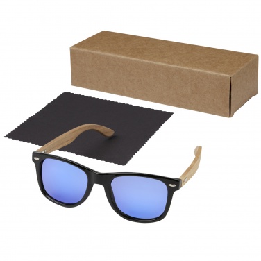 Logotrade promotional gift picture of: Hiru rPET/wood mirrored polarized sunglasses in gift box