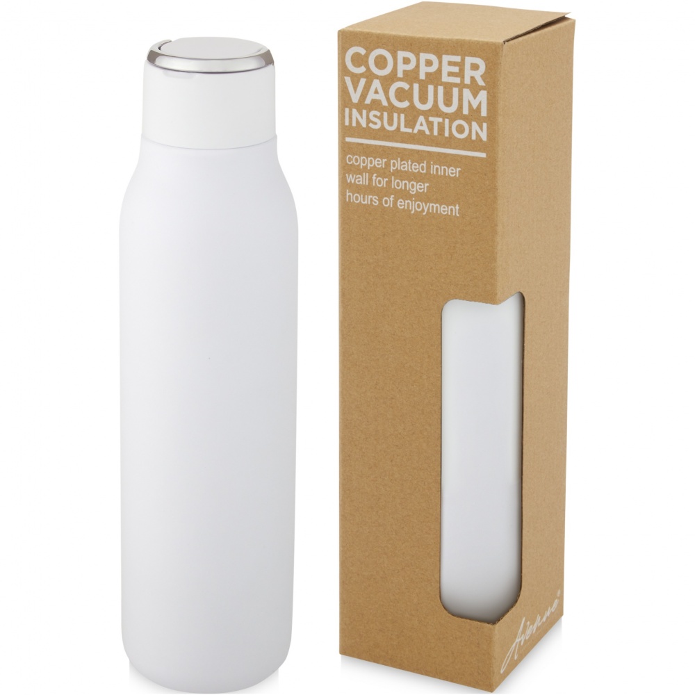 Logotrade advertising products photo of: Marka 600 ml copper vacuum insulated bottle with metal loop