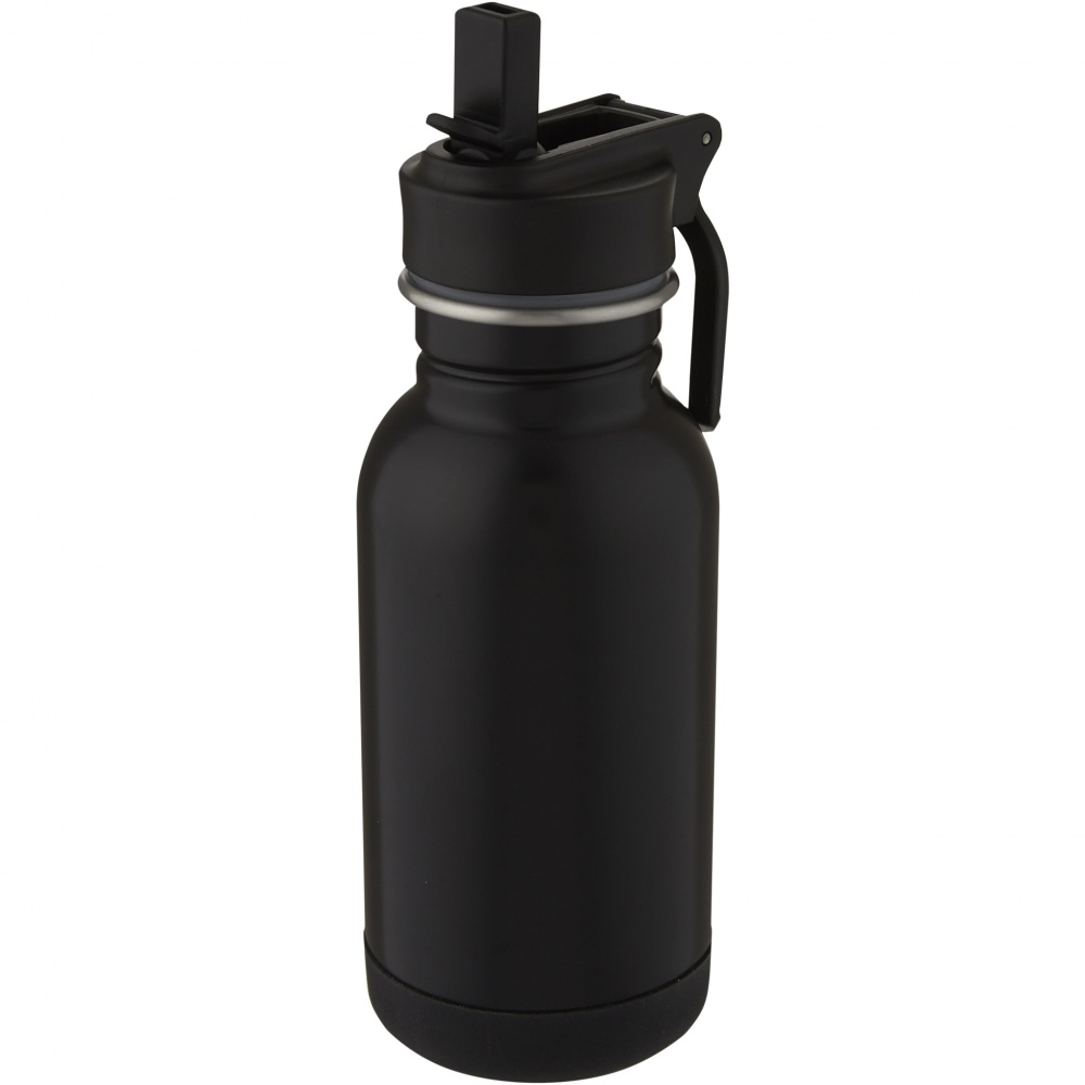Logotrade promotional item image of: Lina 400 ml stainless steel sport bottle with straw and loop