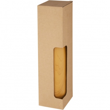 Logo trade promotional item photo of: Cove 500 ml vacuum insulated stainless steel bottle with wood print