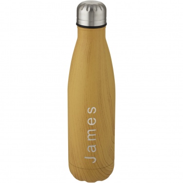 Logotrade business gift image of: Cove 500 ml vacuum insulated stainless steel bottle with wood print