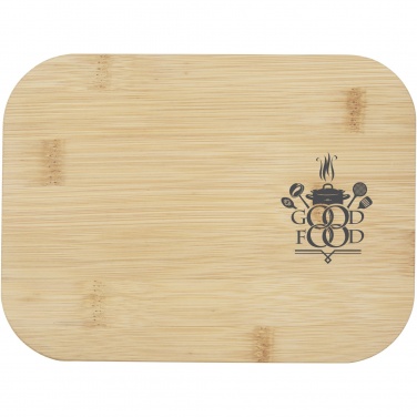 Logo trade promotional merchandise image of: Roby glass lunch box with bamboo lid