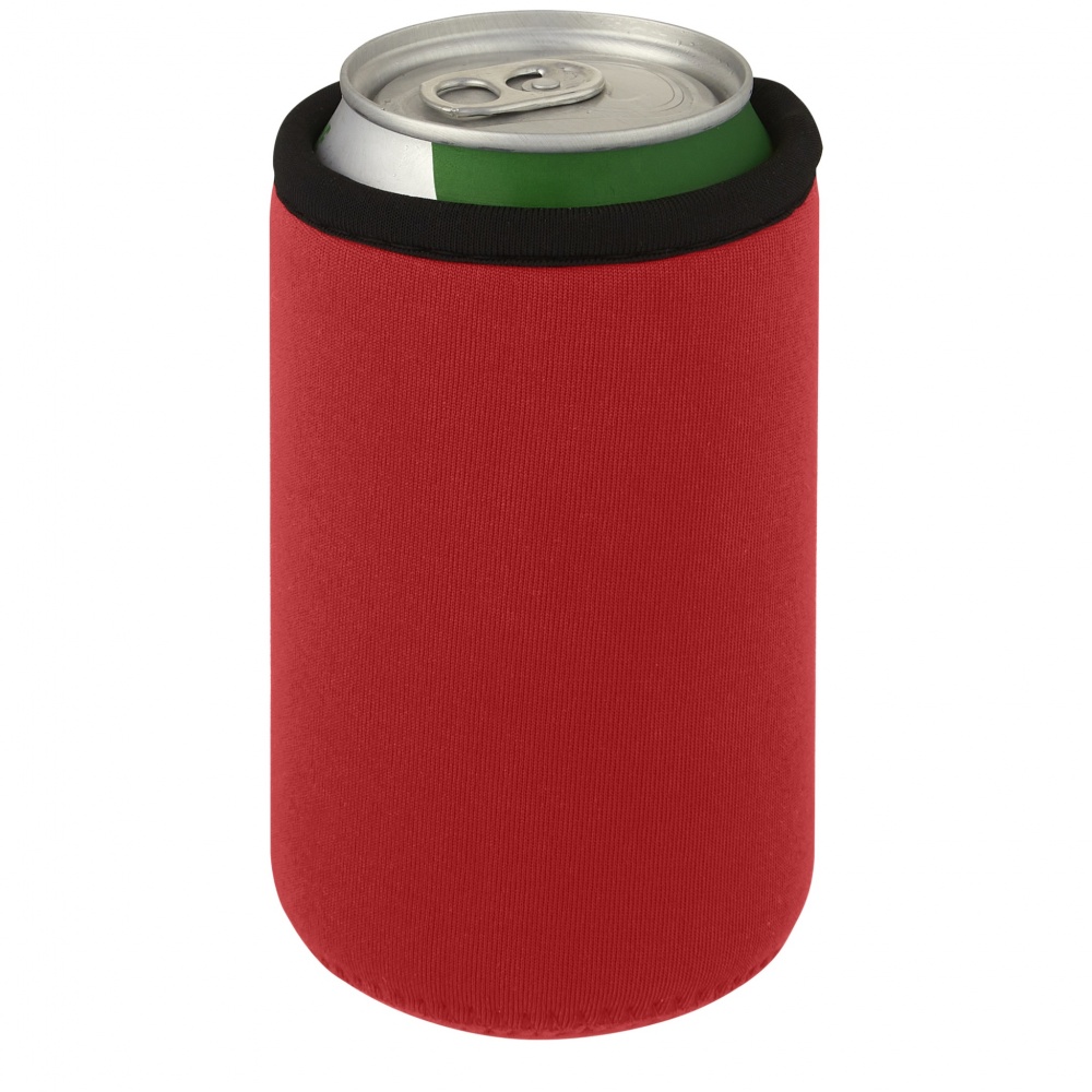 Logo trade promotional merchandise photo of: Vrie recycled neoprene can sleeve holder