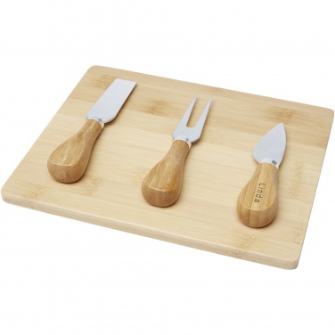 Logo trade promotional product photo of: Ement bamboo cheese board and tools