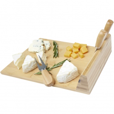 Logotrade promotional gift image of: Mancheg bamboo magnetic cheese board and tools