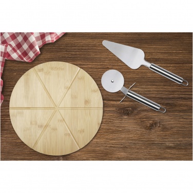 Logo trade promotional giveaways picture of: Mangiary bamboo pizza peel and tools