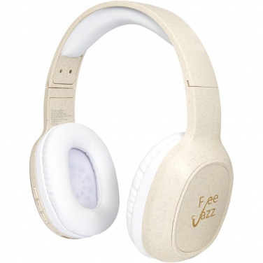 Logotrade promotional giveaways photo of: Riff wheat straw Bluetooth® headphones with microphone