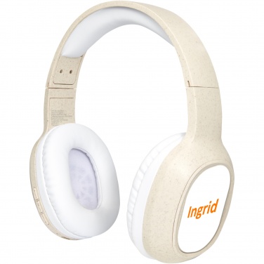 Logotrade promotional products photo of: Riff wheat straw Bluetooth® headphones with microphone