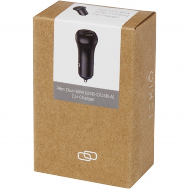 Logotrade promotional products photo of: Pilot dual 55W USB-C/USB-A car charger