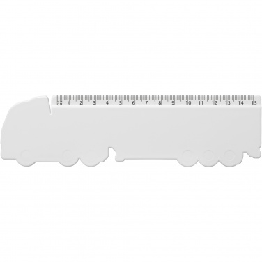 Logotrade promotional gift picture of: Tait 15 cm lorry-shaped recycled plastic ruler