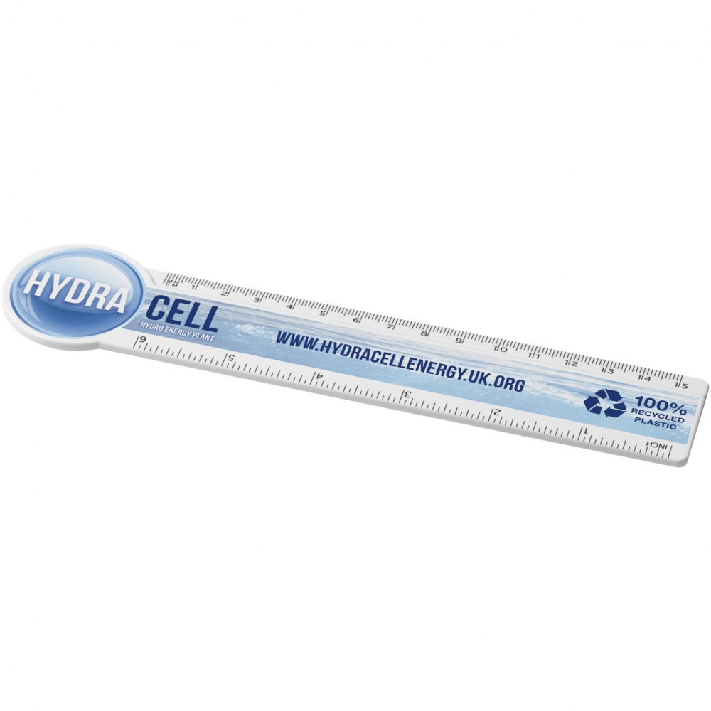 Logotrade corporate gift picture of: Tait 15 cm circle-shaped recycled plastic ruler 