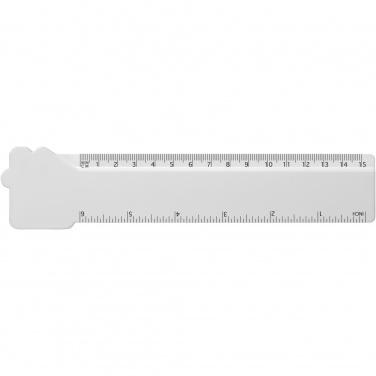 Logotrade promotional merchandise image of: Tait 15 cm house-shaped recycled plastic ruler