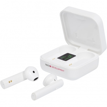 Logo trade corporate gifts picture of: Tayo solar charging TWS earbuds 