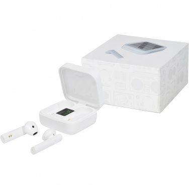 Logo trade corporate gifts picture of: Tayo solar charging TWS earbuds 
