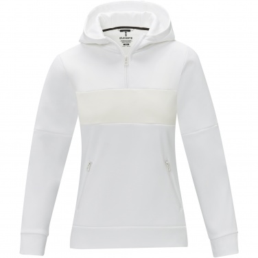 Logo trade promotional giveaways picture of: Sayan women's half zip anorak hooded sweater