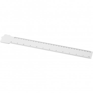 Logotrade promotional merchandise picture of: Tait 30cm house-shaped recycled plastic ruler