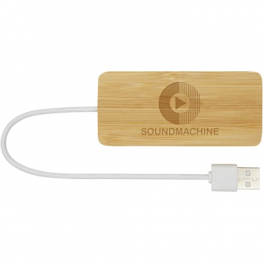 Logo trade promotional items image of: Tapas bamboo USB hub