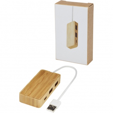 Logo trade promotional merchandise picture of: Tapas bamboo USB hub