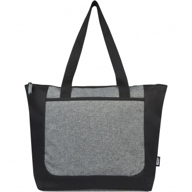 Logo trade business gift photo of: Reclaim GRS recycled two-tone zippered tote bag 15L