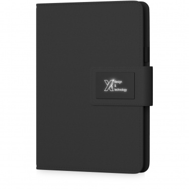 Logo trade promotional giveaways image of: SCX.design O16 A5 light-up notebook power bank